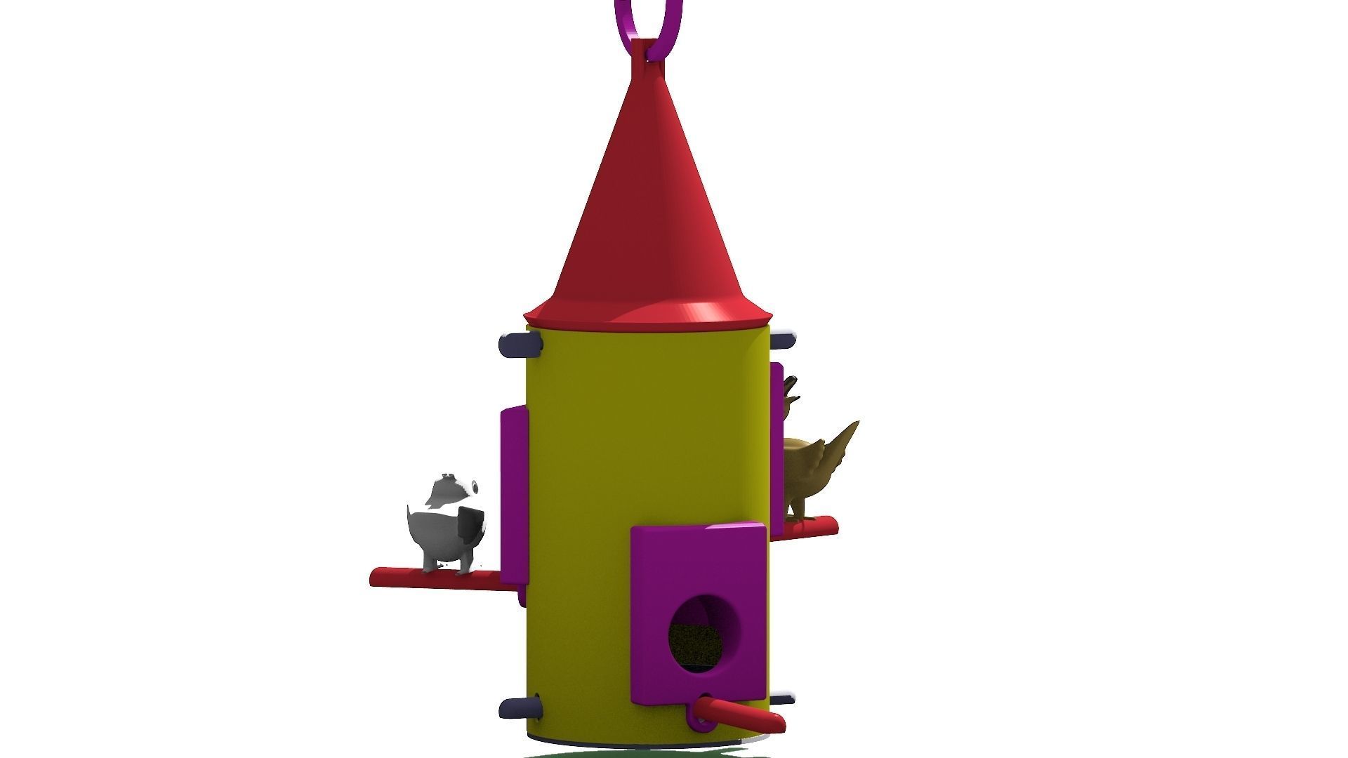 BIRD FEEDER PIPE 3D print model_2