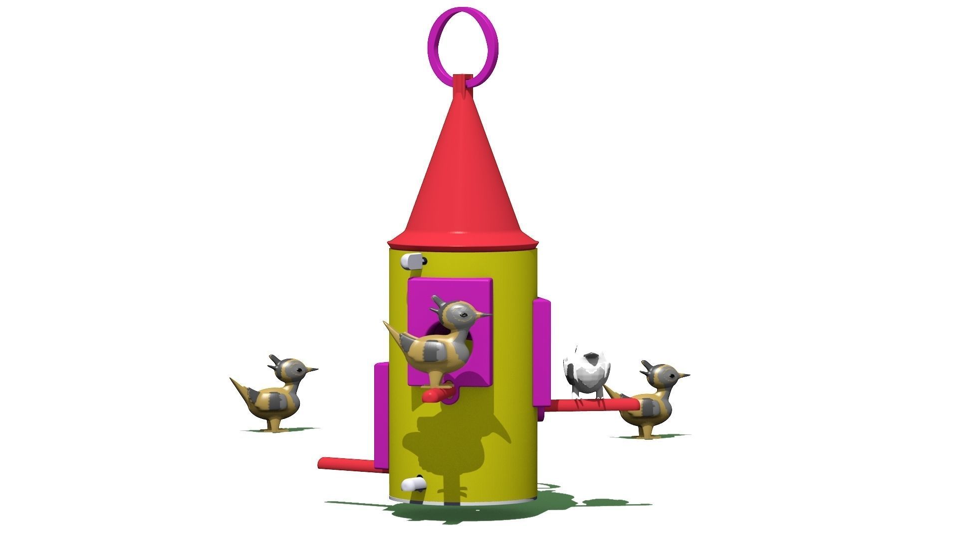 BIRD FEEDER PIPE 3D print model_1