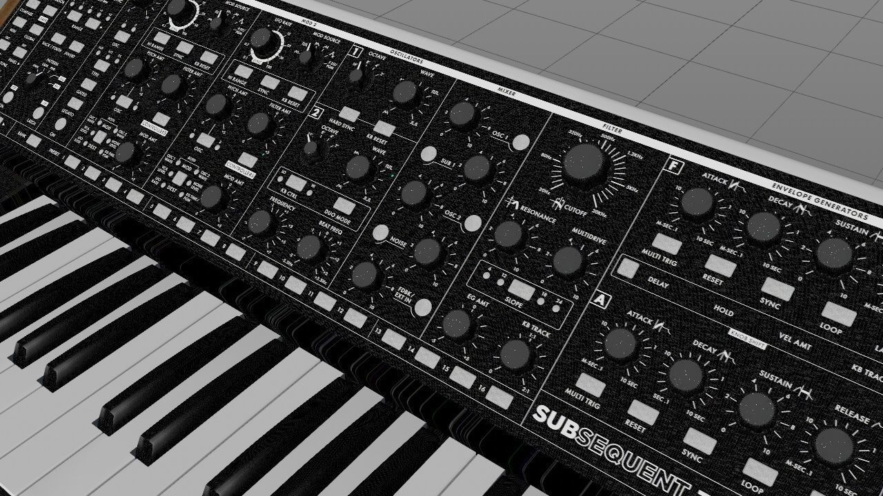 Moog Sub 37 3D model_4