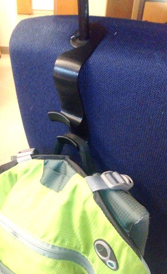 Neckhook car seat office chair hooks 3D print model_6