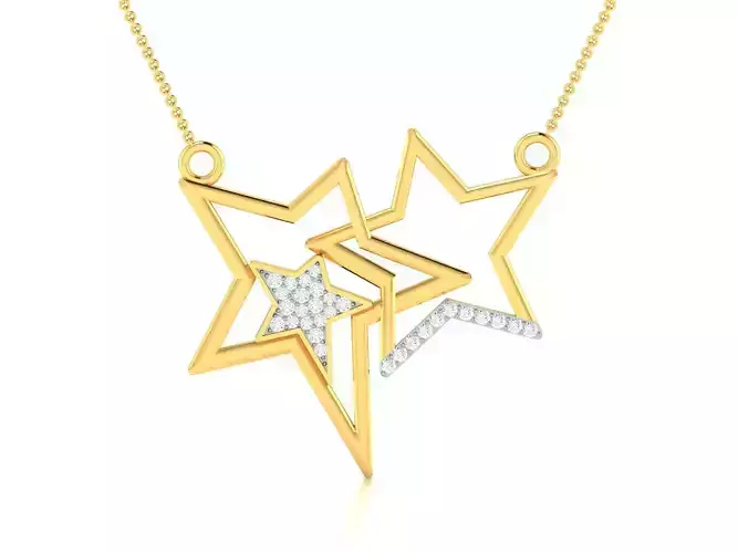 Women star pendant 3dm render detail 3D print model