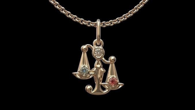 Libra pendant 3D print model
