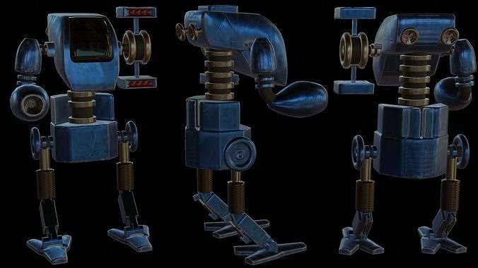 Mech Warrior Low-poly 3D model