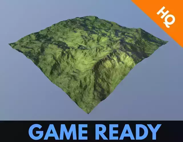Terrain Hills Landscape Mountain Environment Highlands PBR 07 Low-poly 3D model