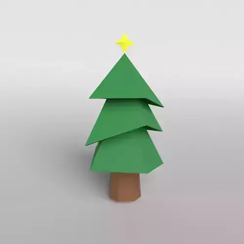 Cartoon Christmas Tree v1 001