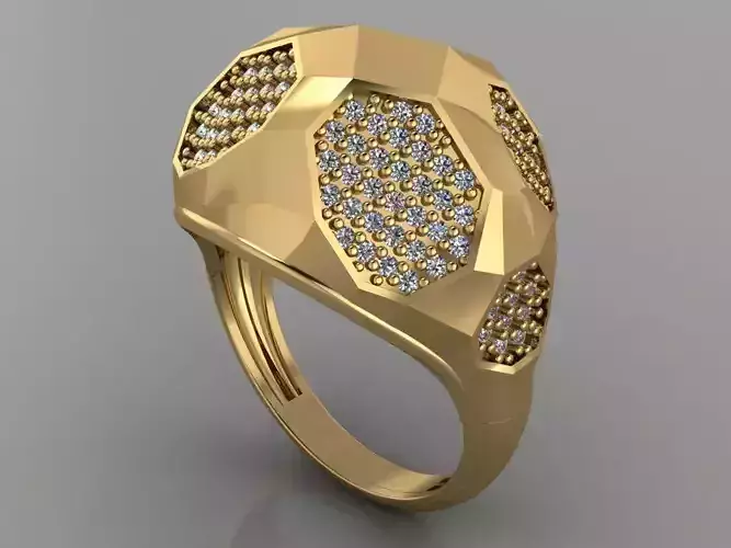 GC GOLD Y162- Diamond gold Ring 