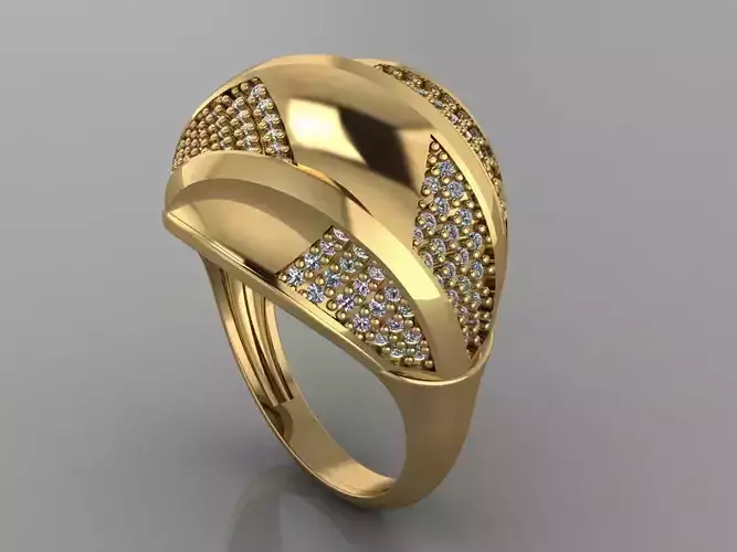 GC GOLD Y164- Diamond gold Ring 