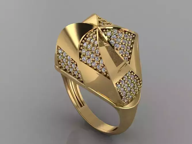 GC GOLD Y164- Diamond gold Ring 