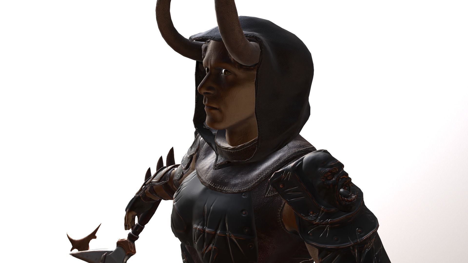 Fallen Druid Low-poly 3D model_8