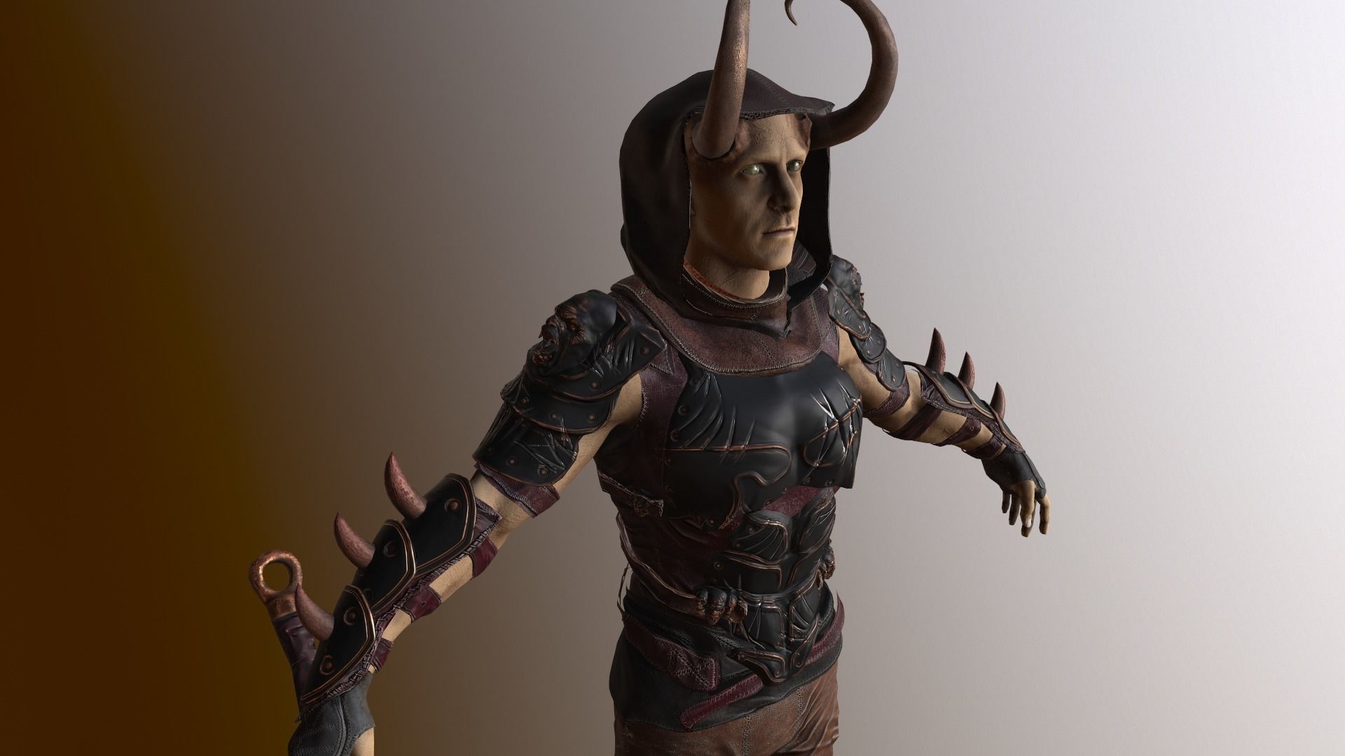 Fallen Druid Low-poly 3D model_2