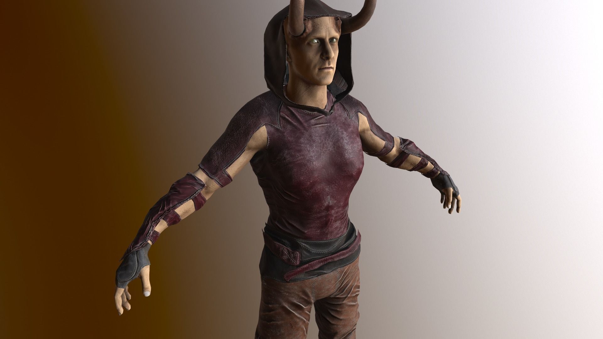 Fallen Druid Low-poly 3D model_11