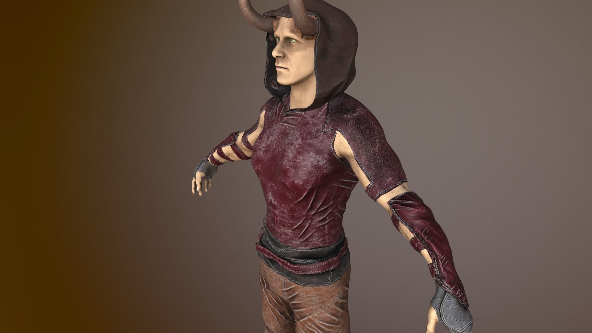 Fallen Druid Low-poly 3D model_10