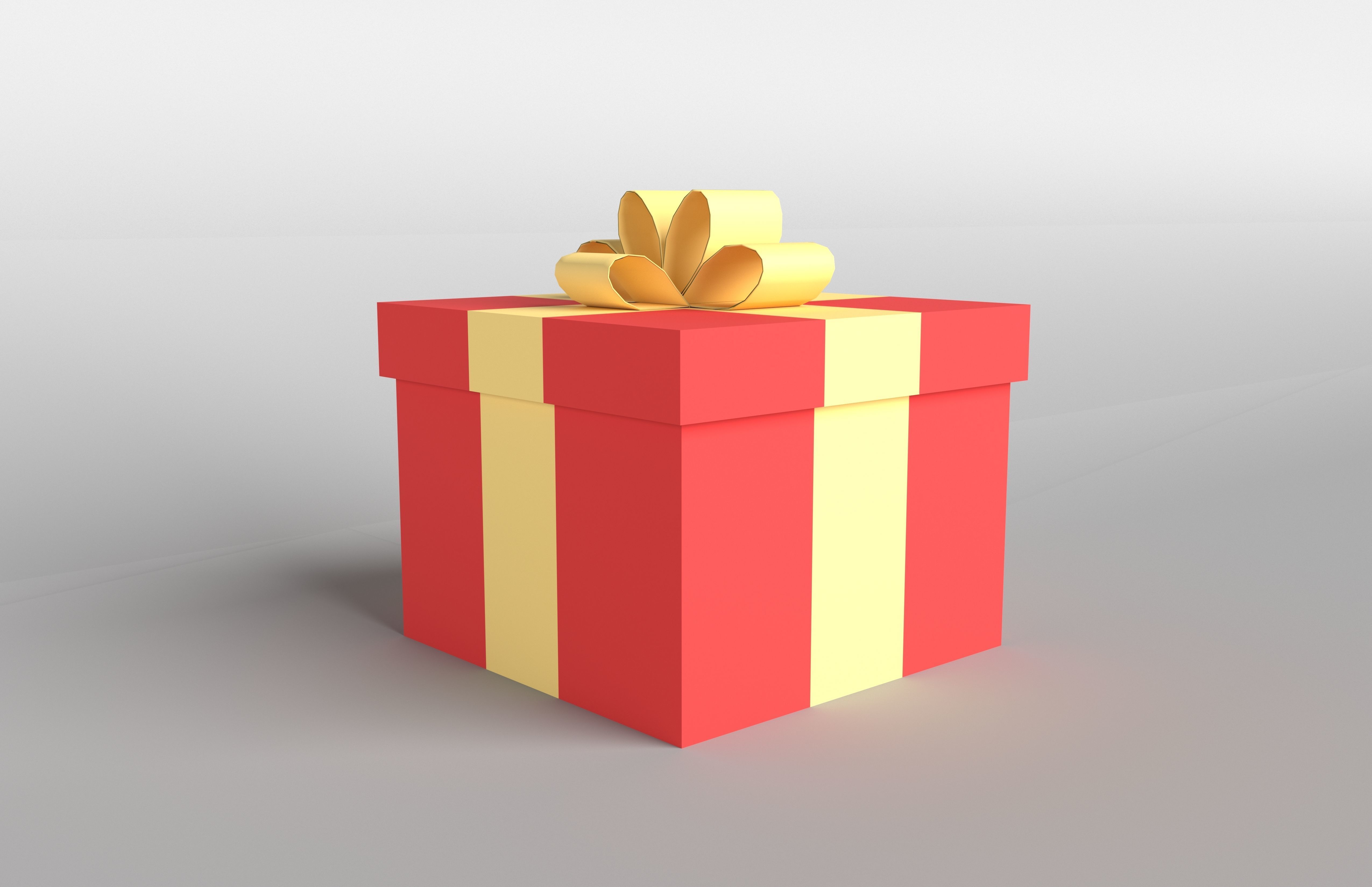 Gift v1 003 Low-poly 3D model_3
