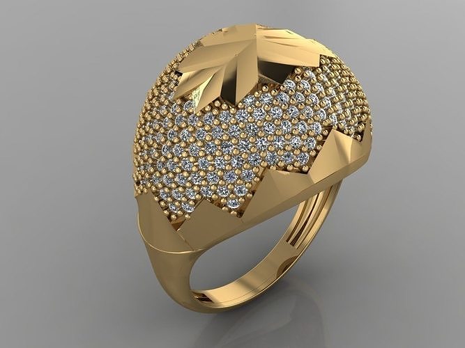 GC GOLD Y168- Diamond gold Ring  3D print model