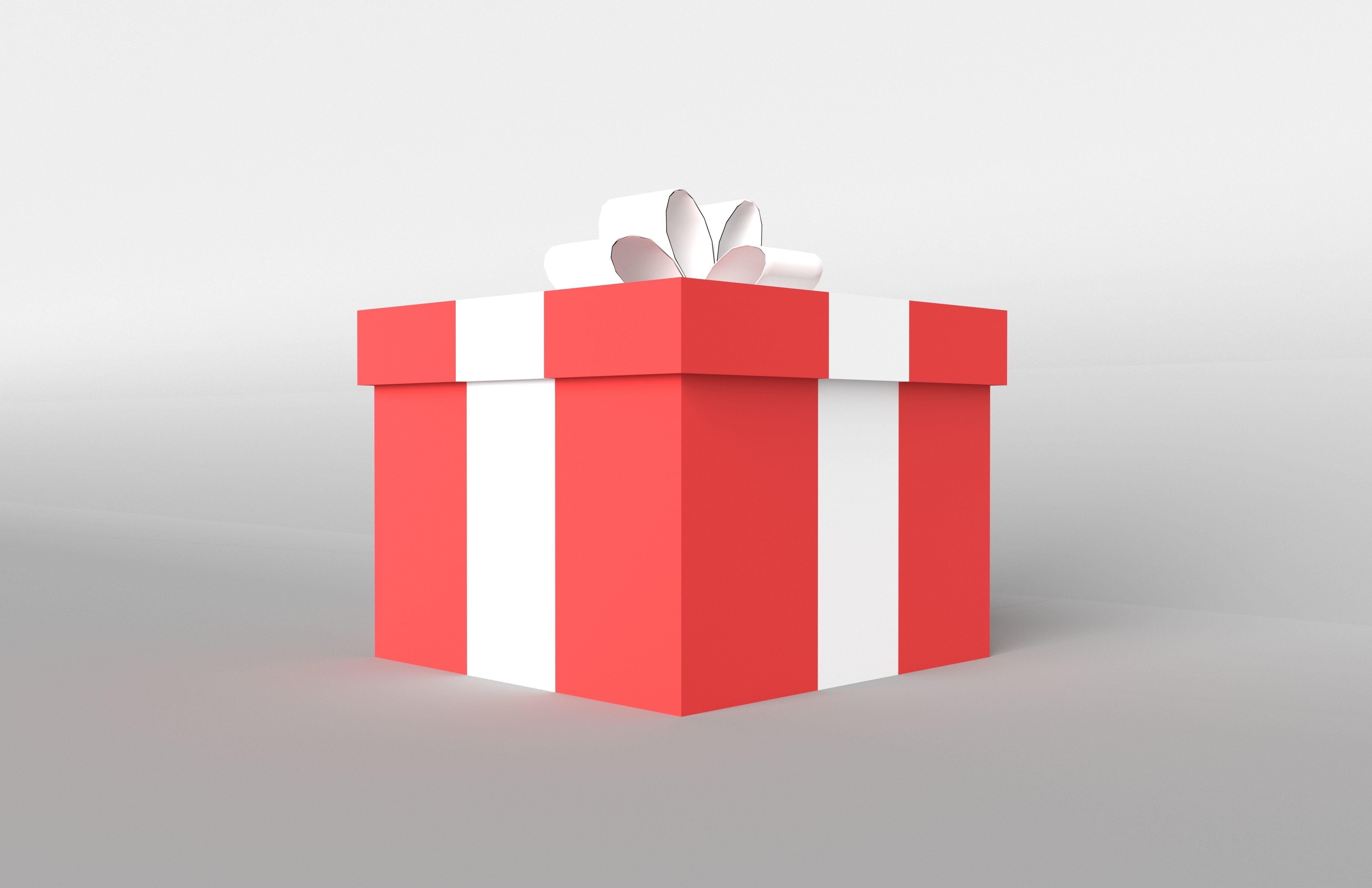 Gift v1 008 Low-poly 3D model_2