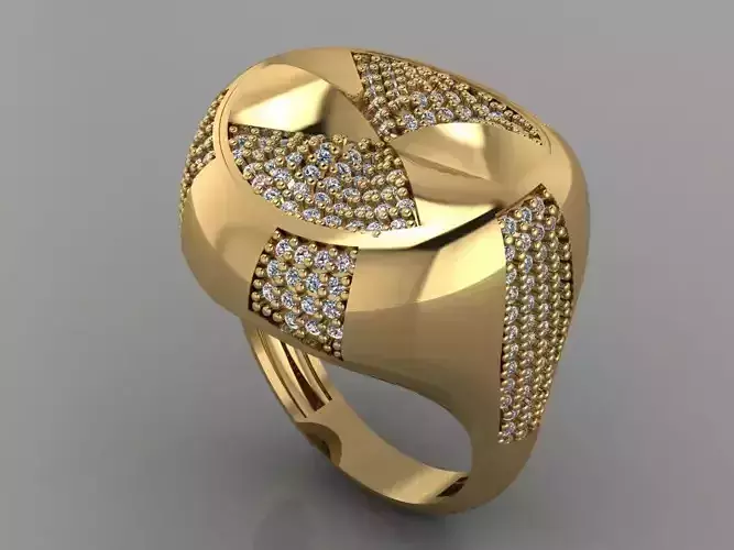GC GOLD Y174- Diamond gold Ring 