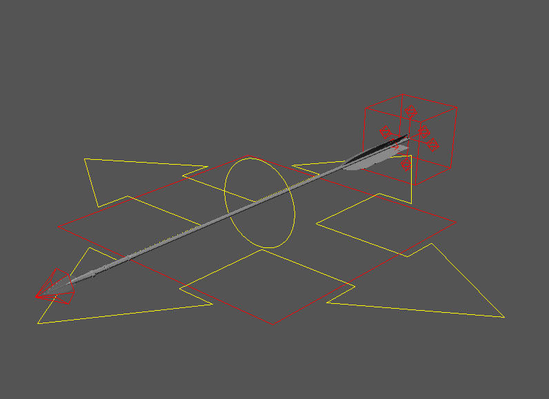 Arrow wooden spear 3D model_5