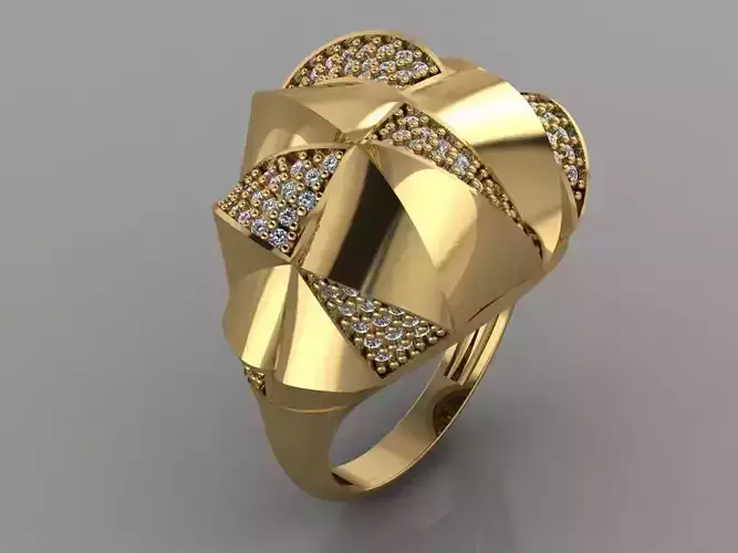 GC GOLD Y179- Diamond gold Ring 