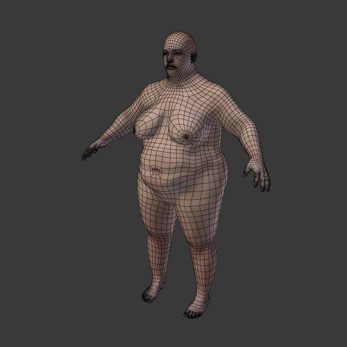 Fat Woman 3D model_4