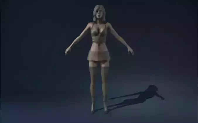 Girl Game Ready Model woman in lingerie