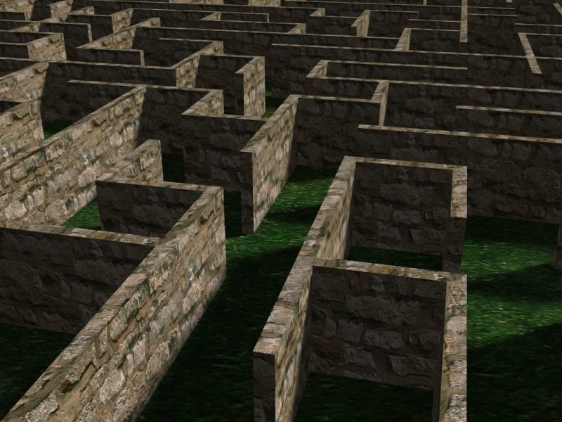 3d maze for your game project Low-poly 3D model_3