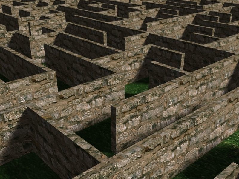 3d maze for your game project Low-poly 3D model_2