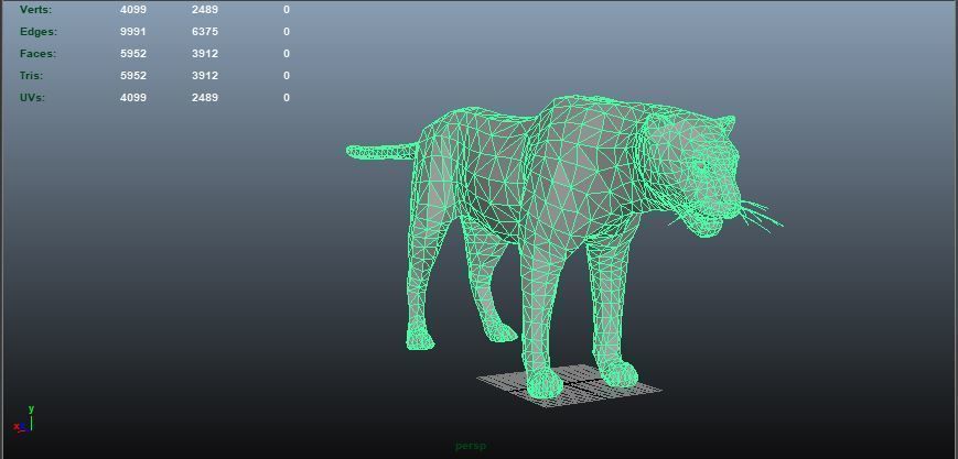 Leopard Game Ready Model Low-poly 3D model_1