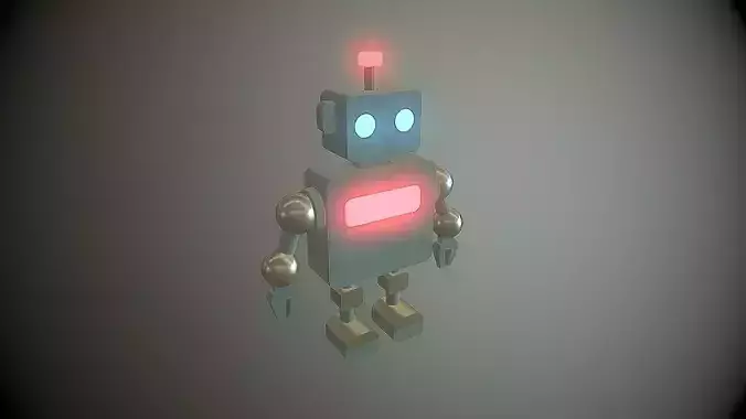Robot rigged lowpoly