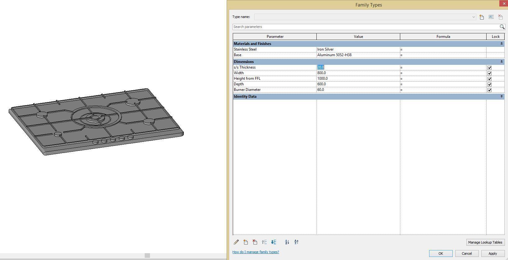 Full Parametric Kitchen Created in Revit 3D model 1 Low-poly 3D model_14
