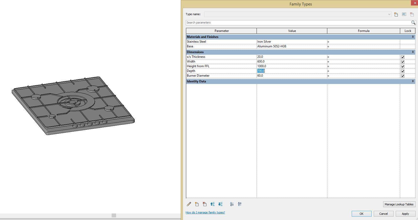 Full Parametric Kitchen Created in Revit 3D model 1 Low-poly 3D model_15