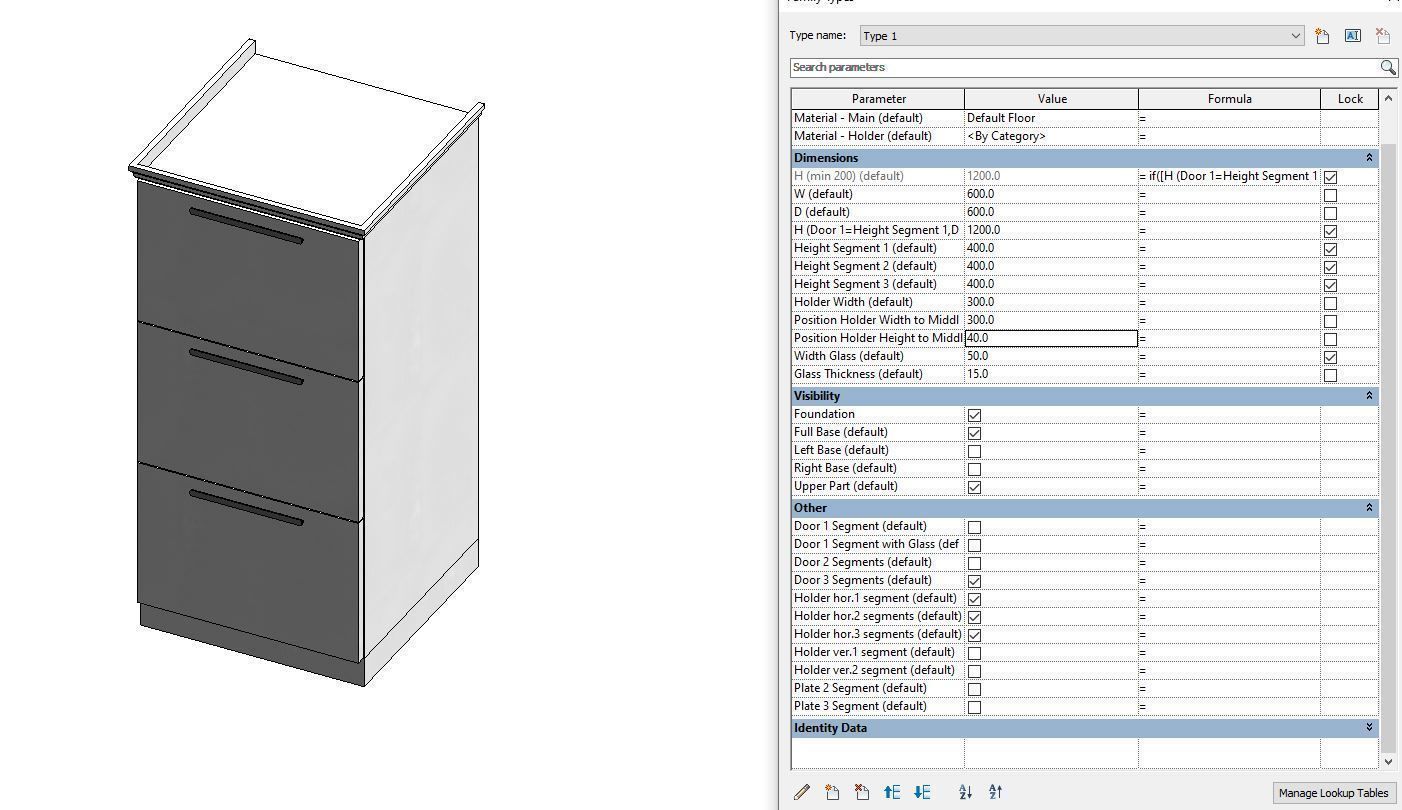 Full Parametric Kitchen Created in Revit 3D model 1 Low-poly 3D model_7