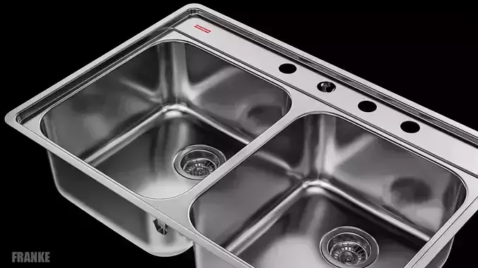 Sink Franke EVDAS801-20 3D model Sink Franke EVDAS801-20 3D model