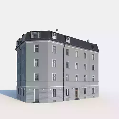 Residential City Building - Corner - 17 - Vestibule Entrance 3D model