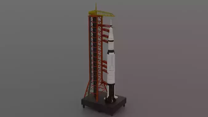 Saturn V Rocket and Launch Pad