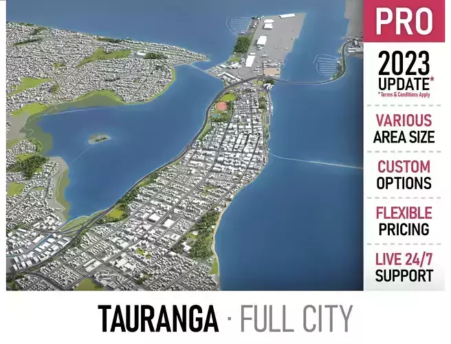 Tauranga Low-poly 3D model