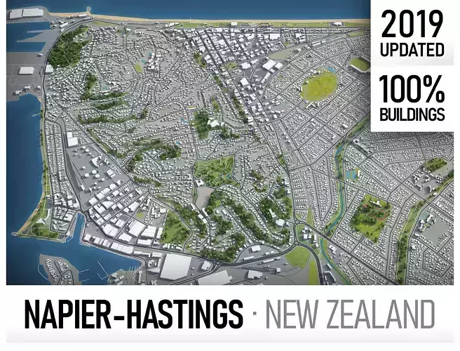 Napier - Hastings Low-poly 3D model