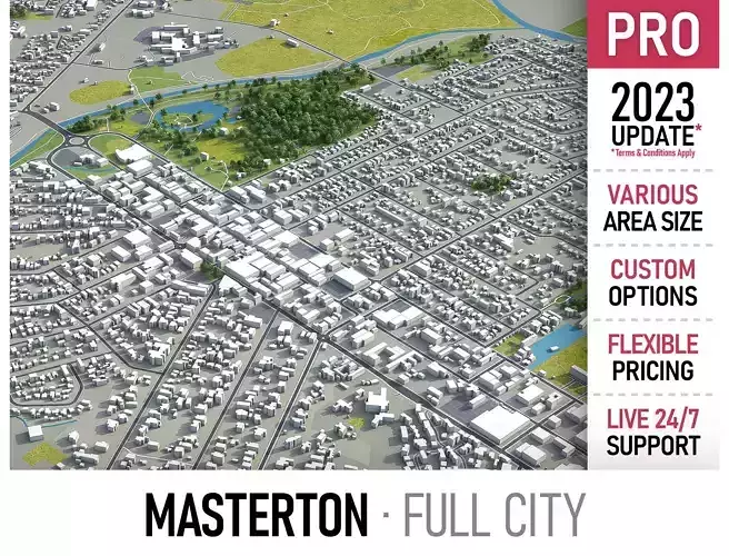 Masterton  Low-poly 3D model