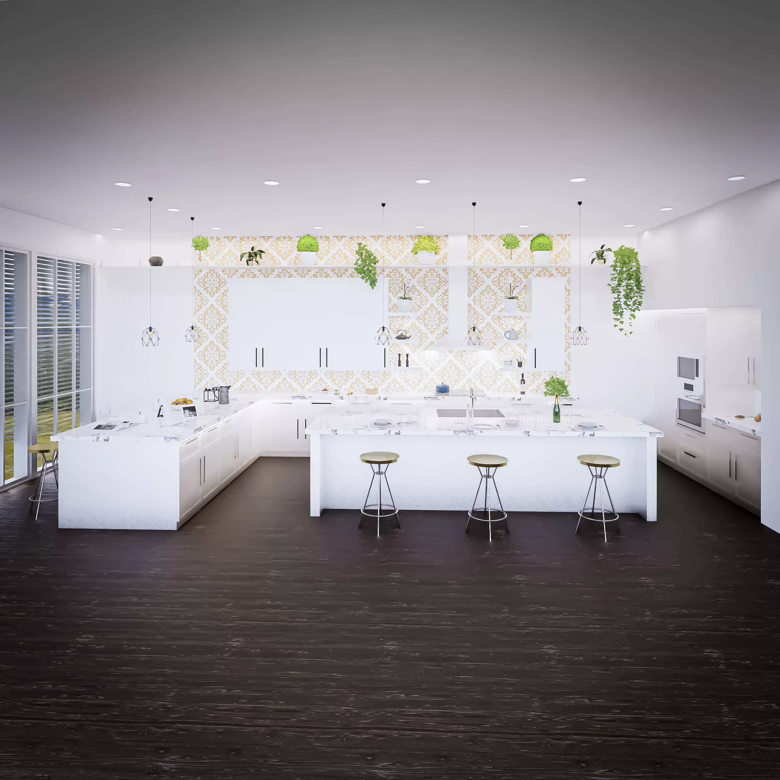 Full Parametric Kitchen Created in Revit 3D model 2 Low-poly 3D model_0