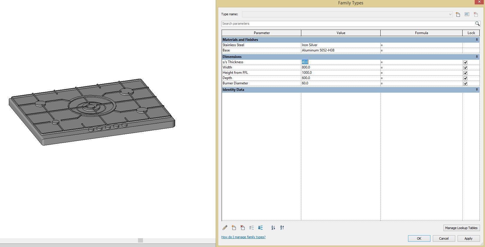 Full Parametric Kitchen Created in Revit 3D model 2 Low-poly 3D model_14