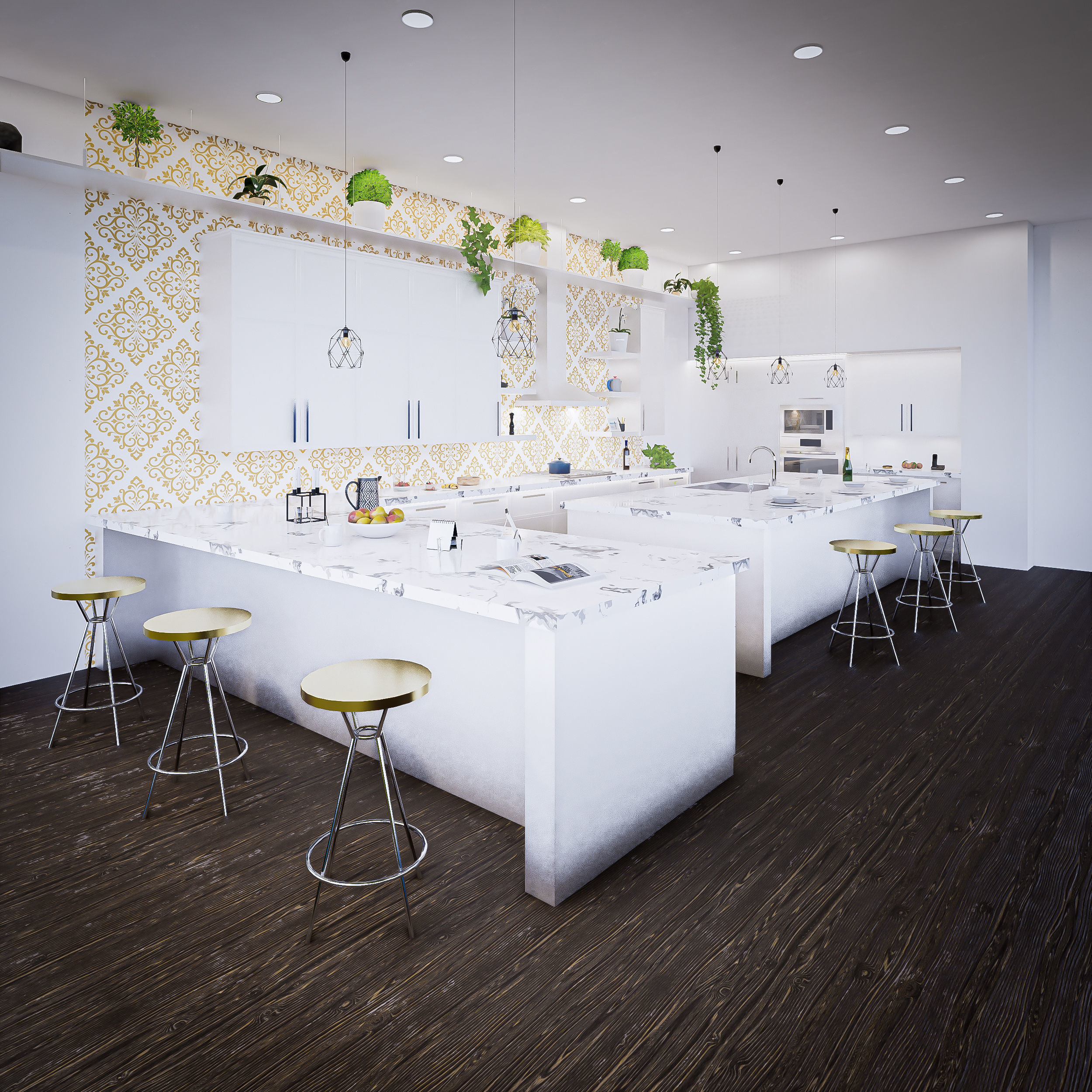 Full Parametric Kitchen Created in Revit 3D model 2 Low-poly 3D model_2