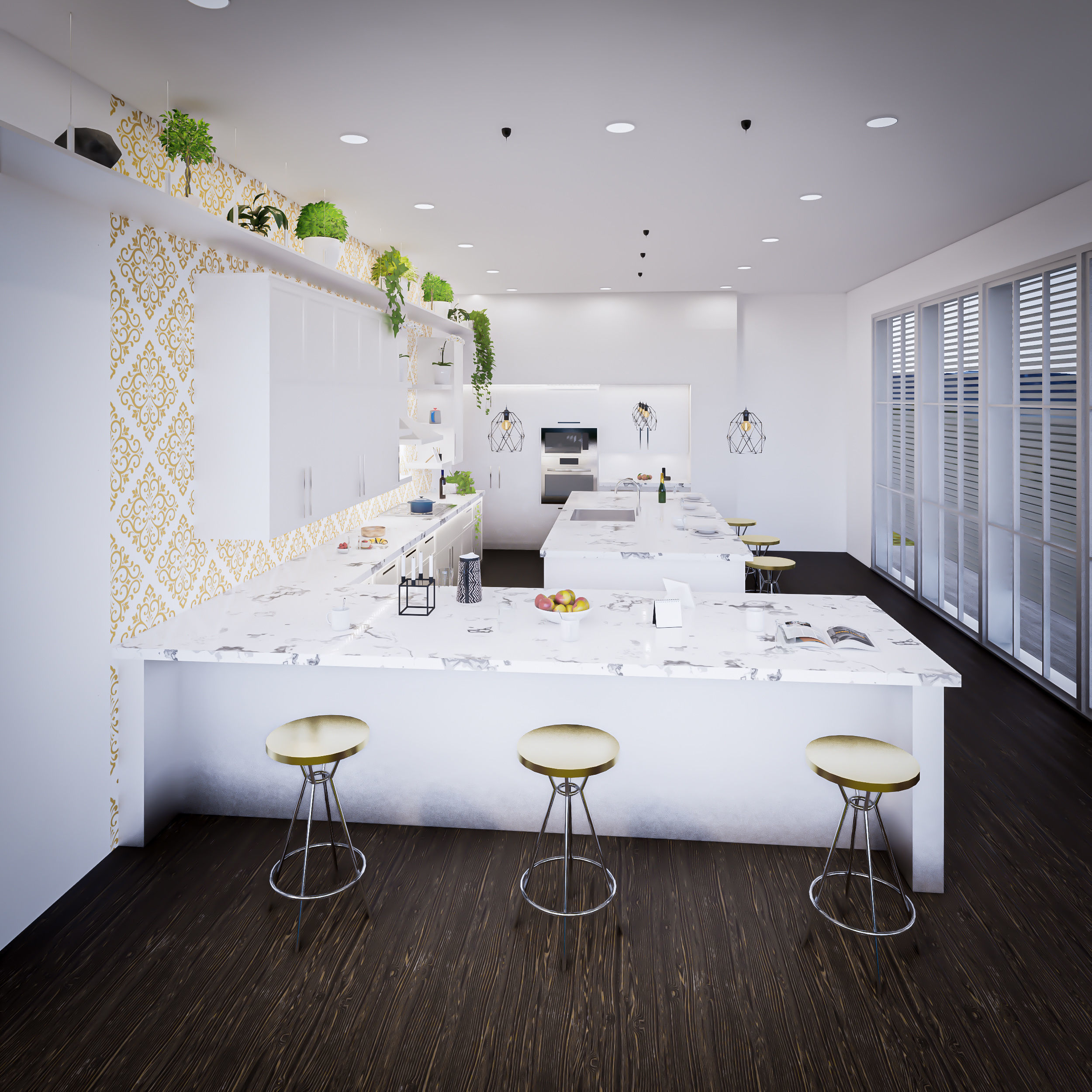 Full Parametric Kitchen Created in Revit 3D model 2 Low-poly 3D model_1