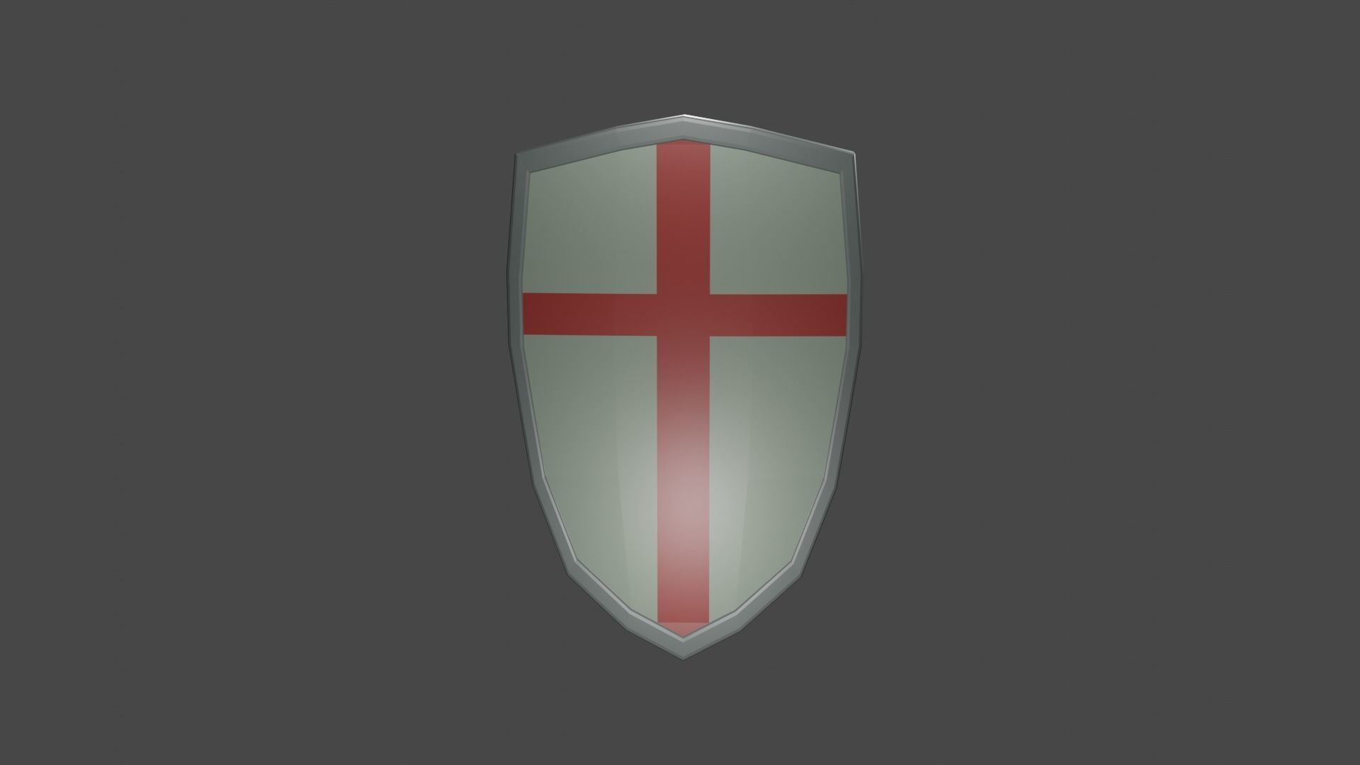 shield Low-poly 3D model_13