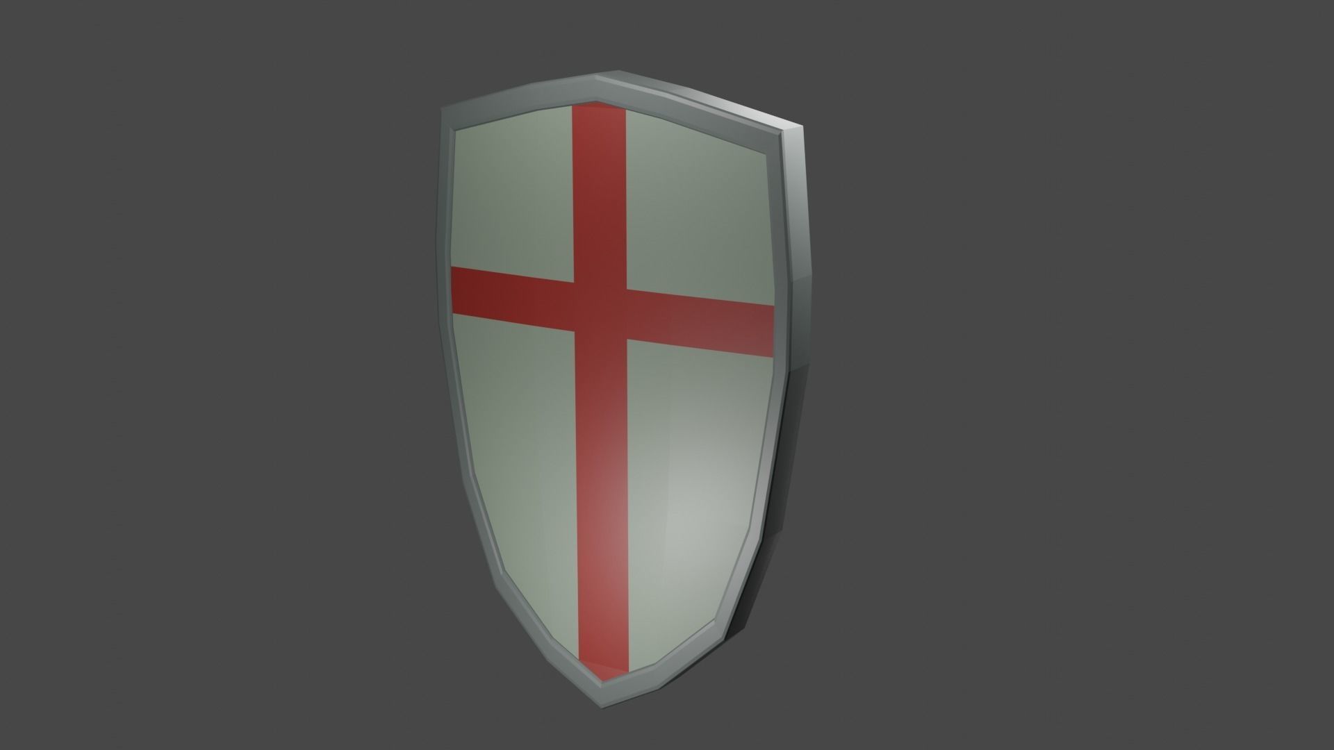 shield Low-poly 3D model_4