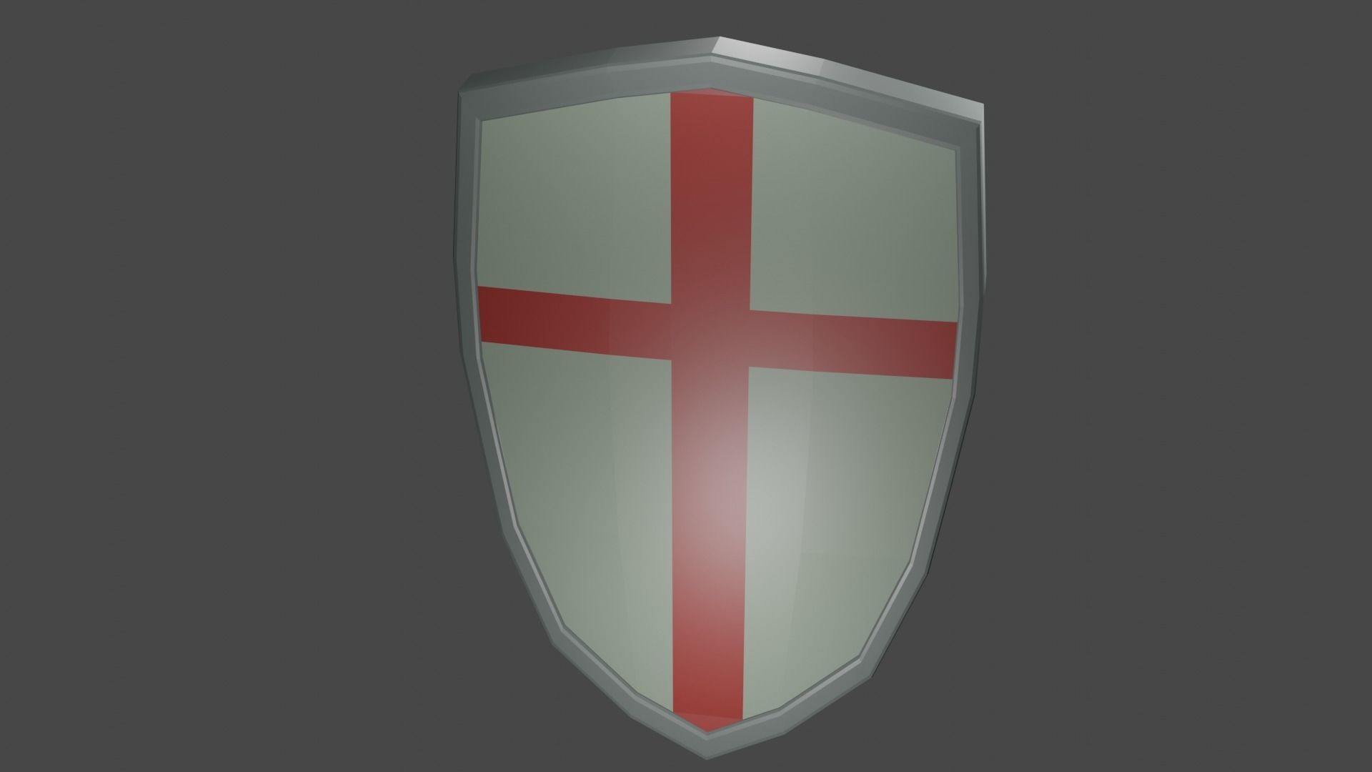 shield Low-poly 3D model_5