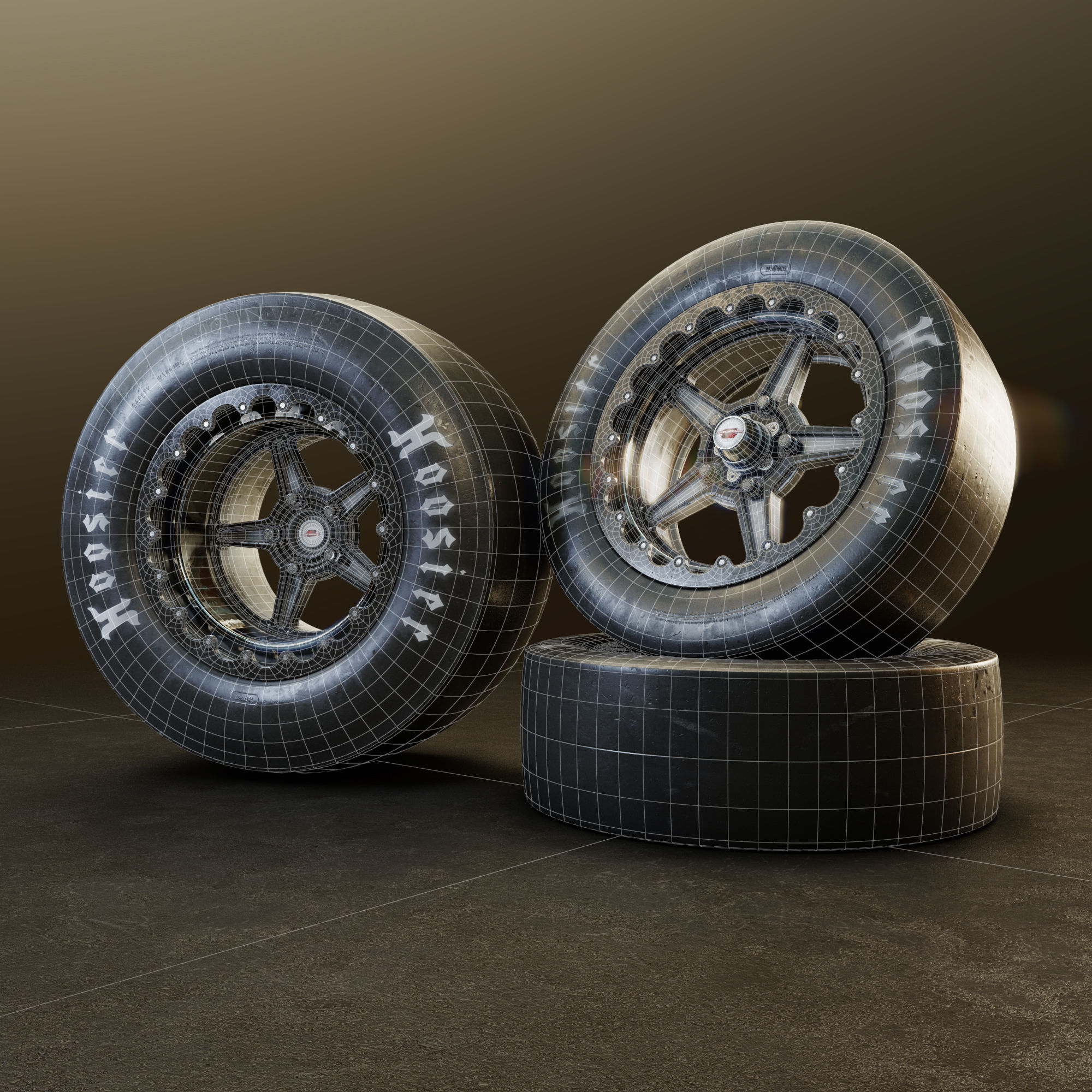 Hoosier racing wheels 3D model_1