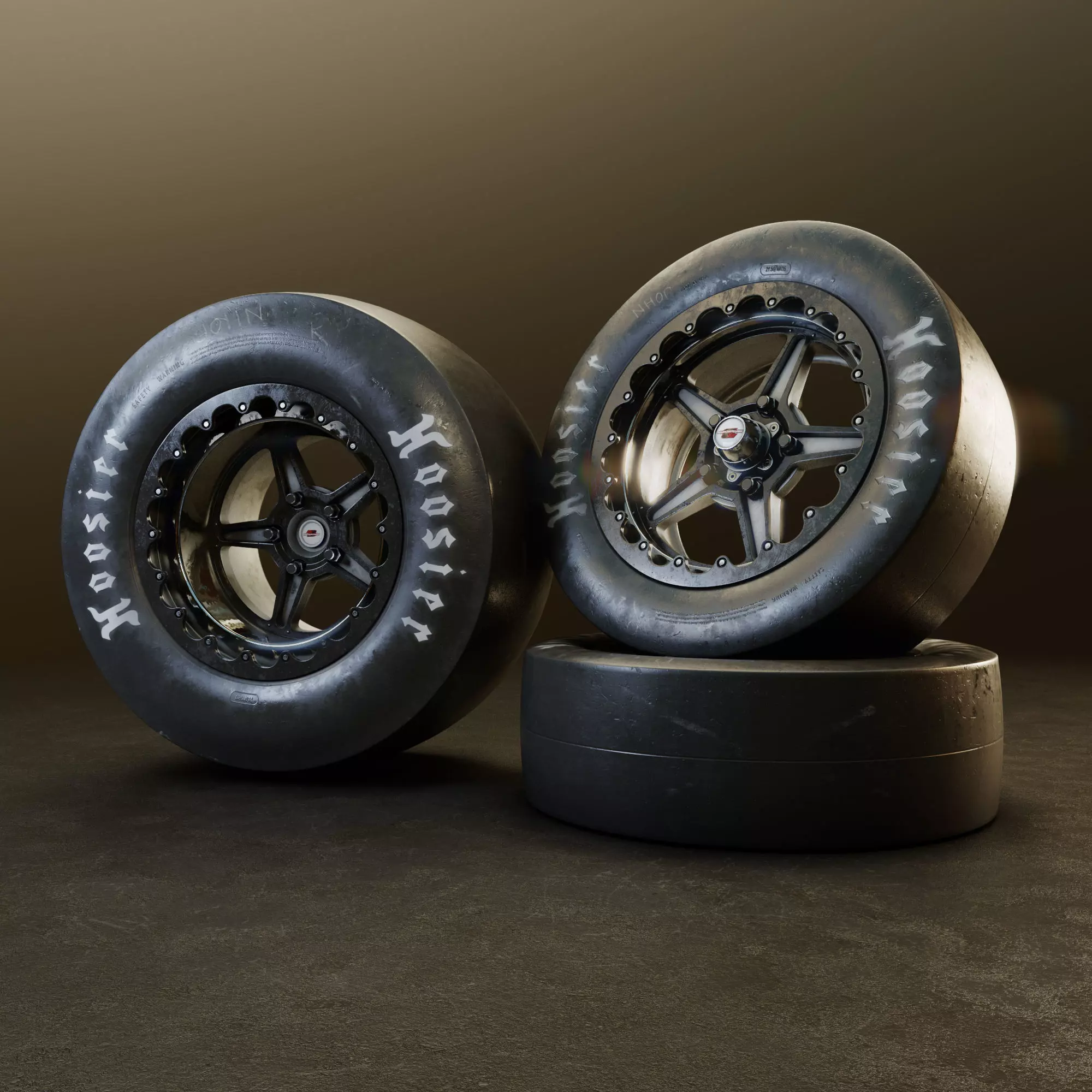 Hoosier racing wheels 3D model_0