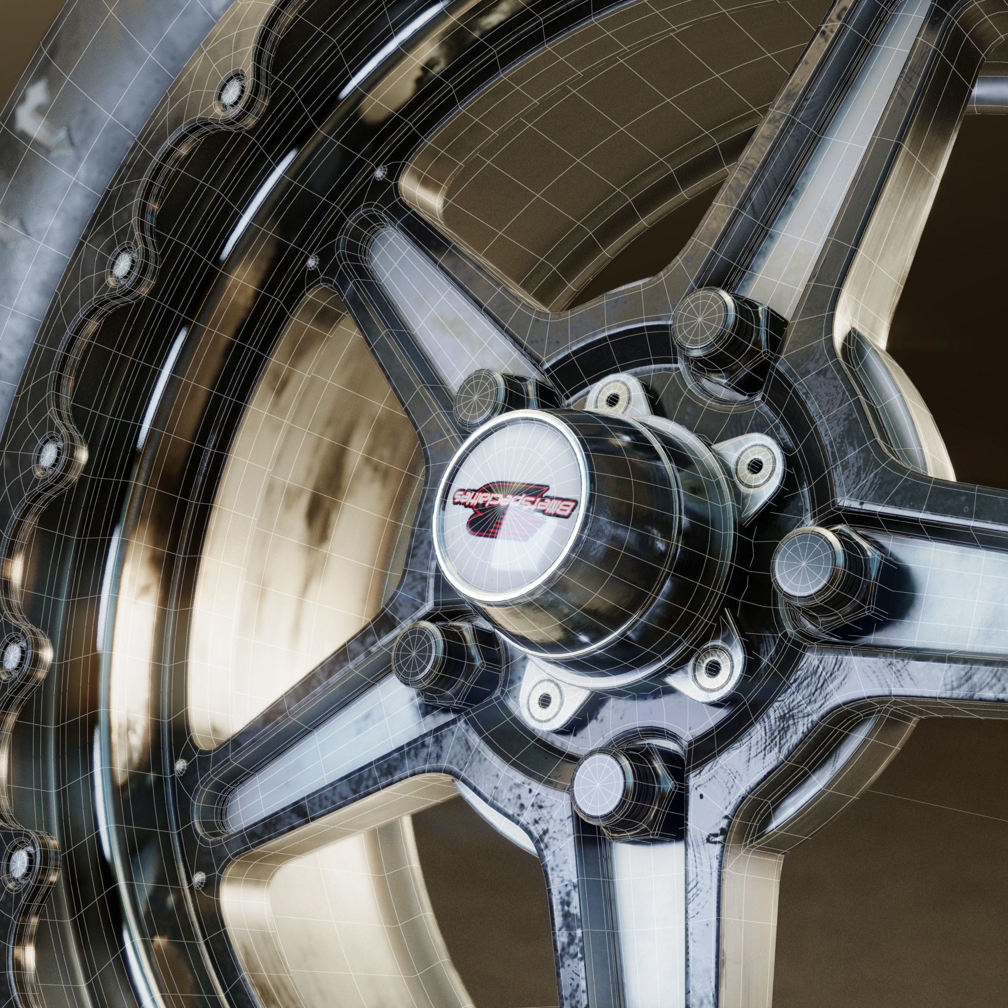 Hoosier racing wheels 3D model_5