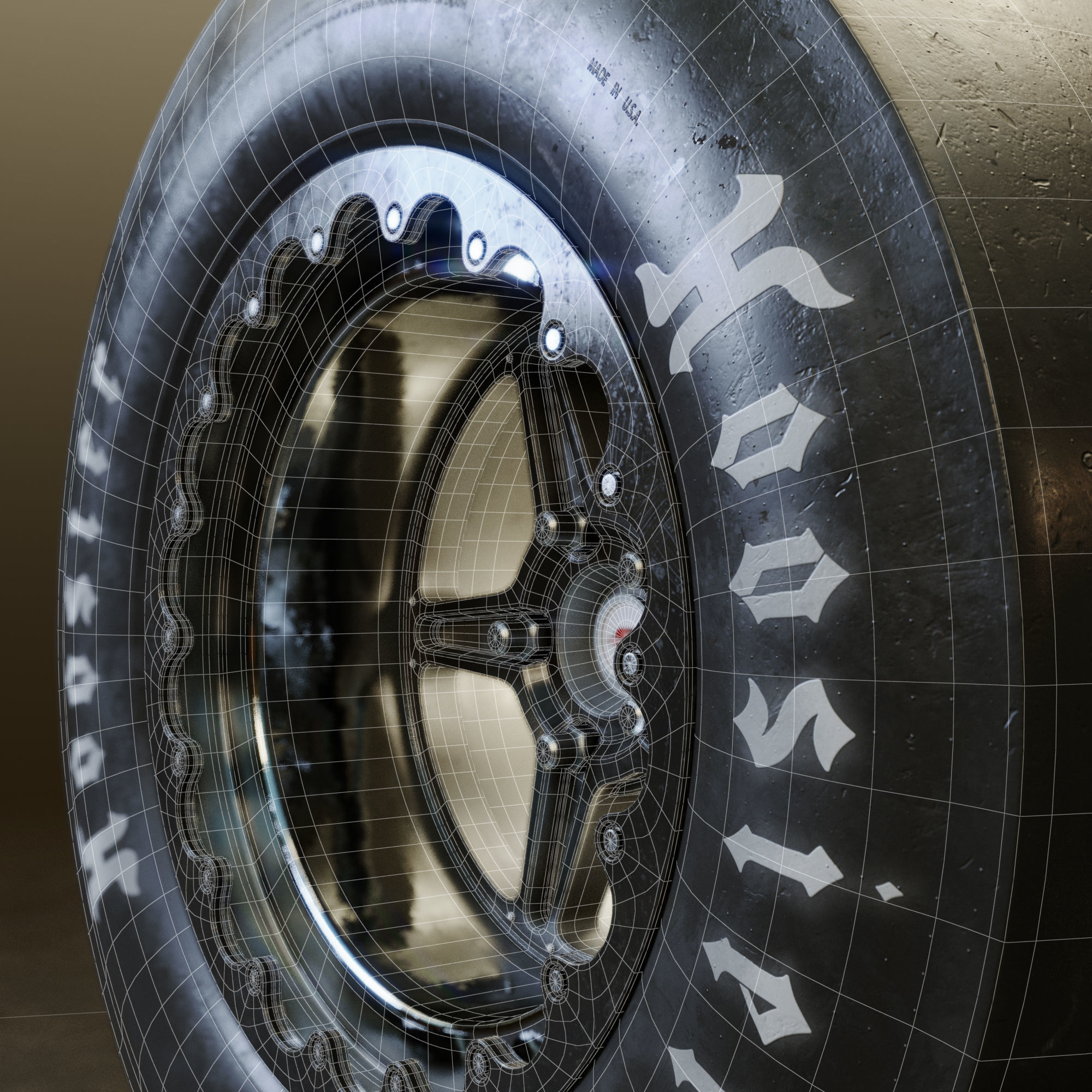 Hoosier racing wheels 3D model_3