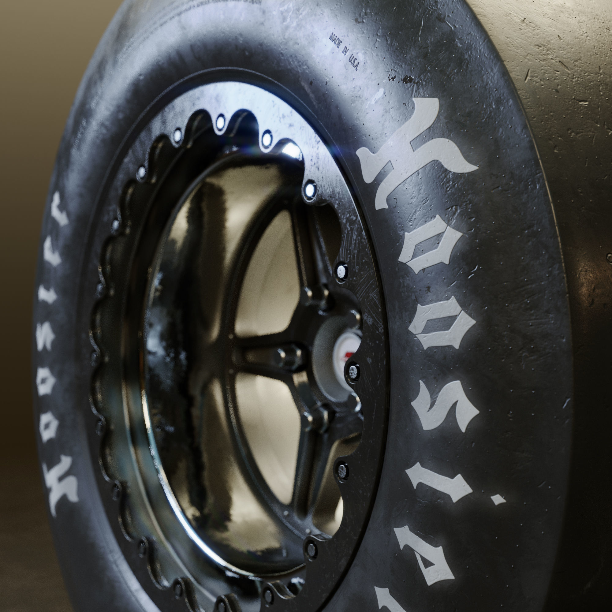 Hoosier racing wheels 3D model_2