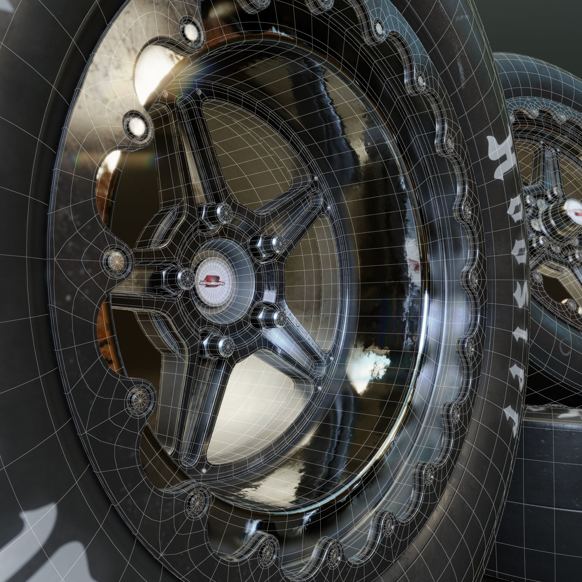 Hoosier racing wheels 3D model_9